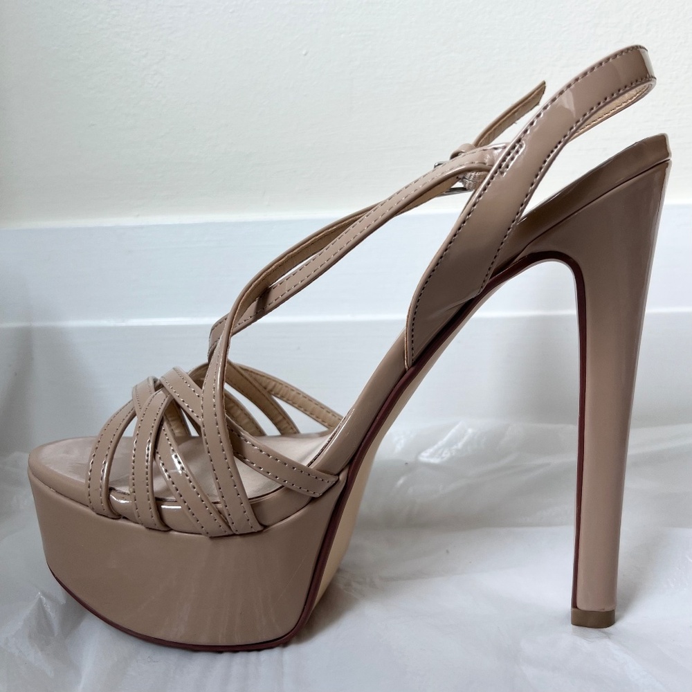 Chinese Laundry Women's Teaser2 Tippy Top Nude Heels Size EU 38.5/US 8 (GUC)
